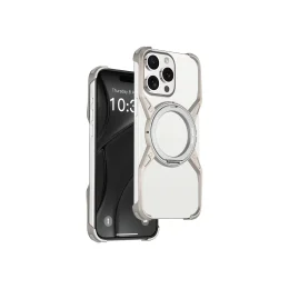 EDGE X MAGSAFE BeZEL CASE LESS FOR IPHONE 16 PRO - NATURAL TITANIUM - برند گرین لاین Green lion