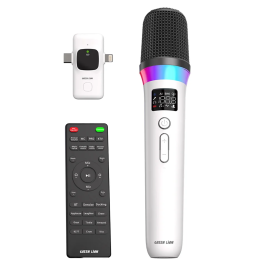 Wireless Microphone GM-97X with Remote - White