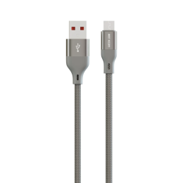 Braided USB-A to Micro Cable 10W 1m, Grey