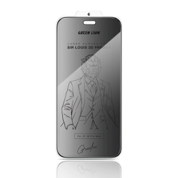 Sir Louis 3D Curved Privacy Screen Protector for iPhone 18 Pro Max, Anti Fingerprint & Scratch - Black