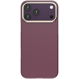 SERGEI 1500D Aramid Fiber Case for iPhone 18 Pro Max, World's Slimmest MagSafe Kevlar Case - Burgundy